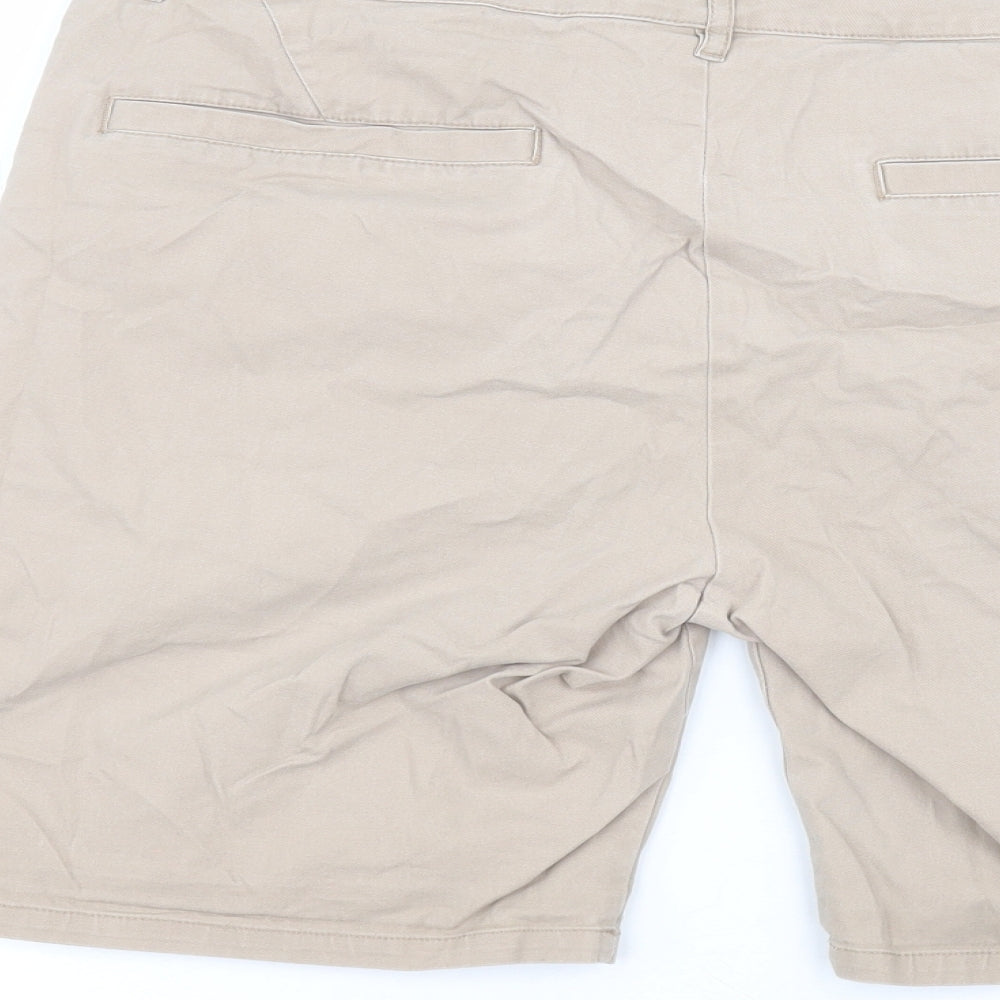 ASOS Mens Beige  Cotton Bermuda Shorts Size 34 in L6 in Regular