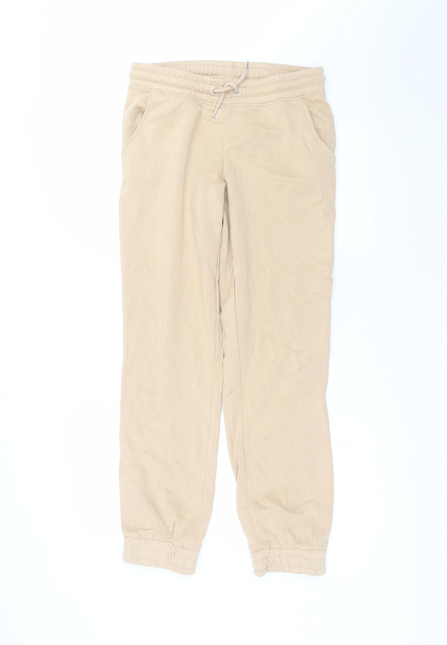 Primark Womens Brown  Cotton Sweatpants Trousers Size XS L27 in Regular