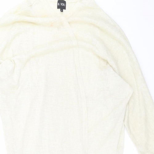 Be you Womens Yellow V-Neck  Polyester Cardigan Jumper Size XL