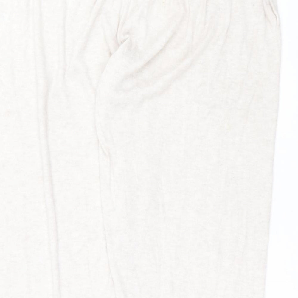 Primark Womens White  Viscose Sweatpants Trousers Size L L28 in Regular