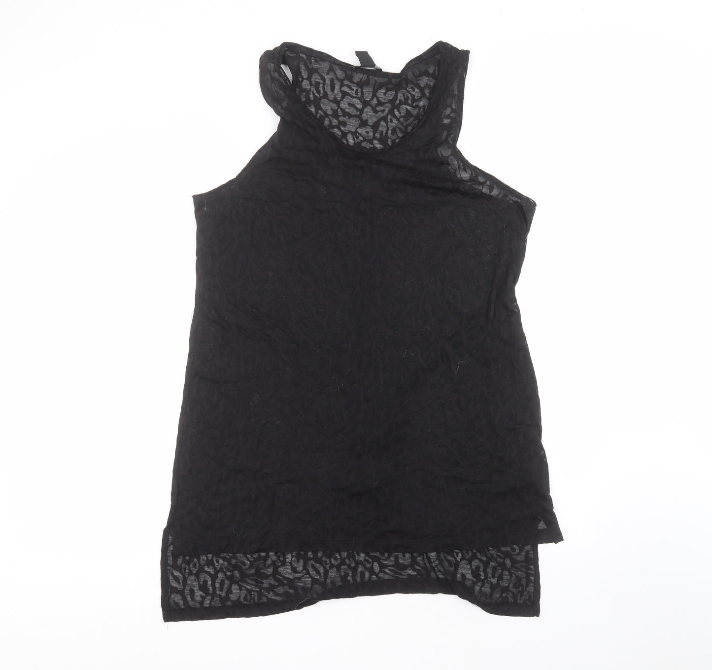 H&M Womens Black  Polyester Basic T-Shirt Size M Round Neck