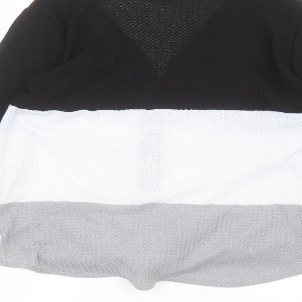Preworn Womens Black Round Neck  Polyester Pullover Jumper Size XL