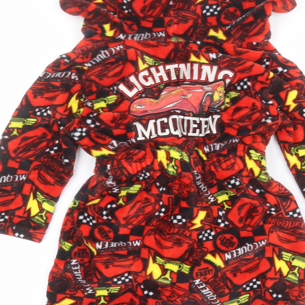 George Boys Red Solid Polyester  Robe Size 3-4 Years   - Cars