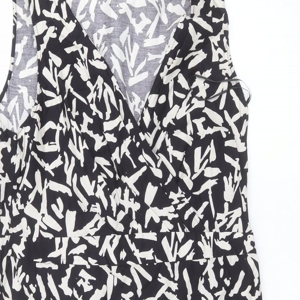 George Womens Black  Cotton A-Line  Size 22  V-Neck