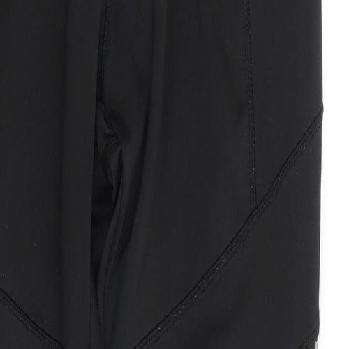Sketchers Womens Black Geometric Polyester Compression Leggings Size 12 L26.5 in Regular  - Back Zip Waist Pocket