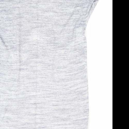 NEXT Womens Blue V-Neck  Cotton Cardigan Jumper Size 6   - Vented Side Hems Longline Cardigan