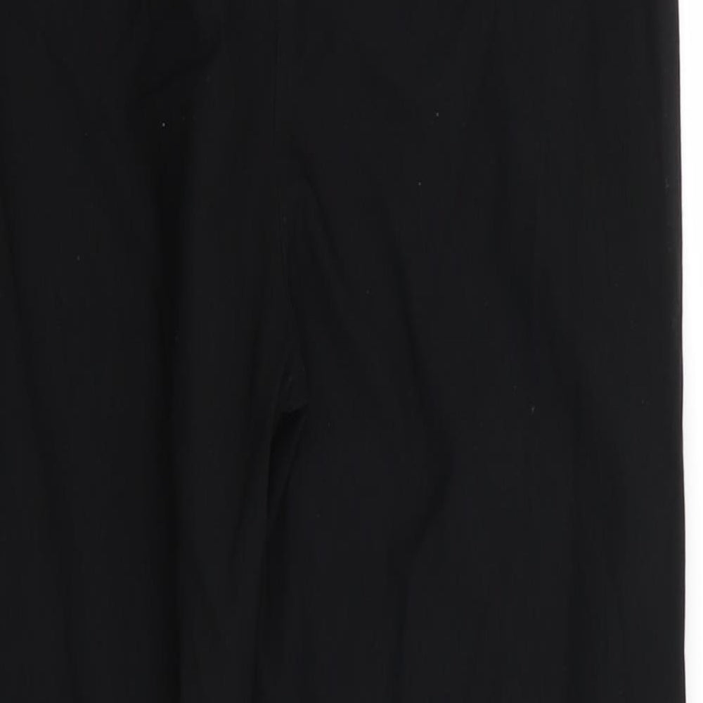 George Womens Black  Viscose Cropped Trousers Size 14 L25 in Regular  - Zip Pockets