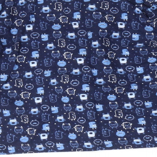 Primark Boys Blue Animal Print Cotton  Pyjama Top Size 18-24 Months   - Monsters