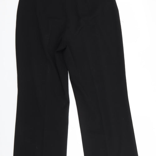 Marks and Spencer Womens Black  Polyester Trousers  Size 12 L27 in Regular