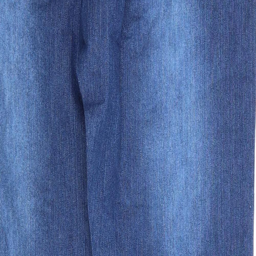 Secret Ruby Womens Blue  Cotton Straight Jeans Size 10 L32 in Regular  - Mid Blue