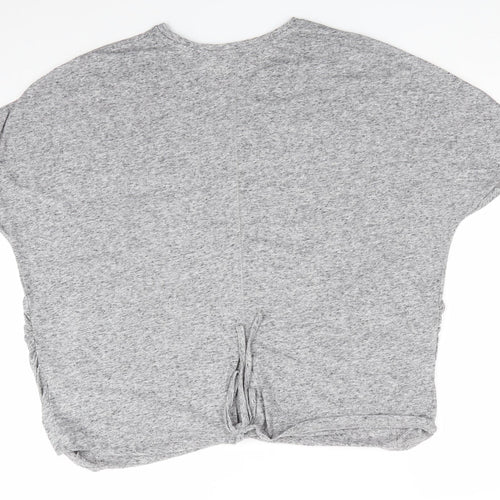 New Look Maternity Womens Grey  Polyester Basic T-Shirt Size M Round Neck - Grey mix Sundays are for Sweatpants