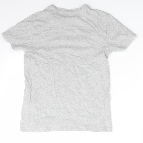 NEXT Girls Grey  Cotton Basic T-Shirt Size 10 Years Round Neck  - I'd rather be on line
