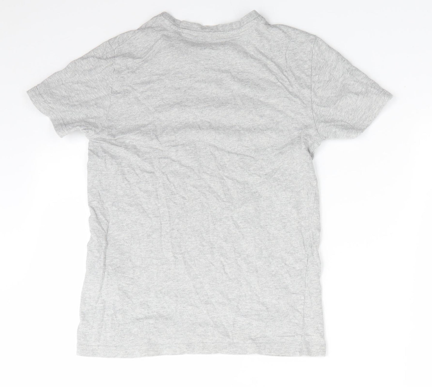 NEXT Girls Grey  Cotton Basic T-Shirt Size 10 Years Round Neck  - I'd rather be on line