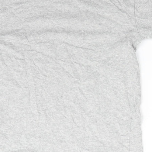 NEXT Girls Grey  Cotton Basic T-Shirt Size 10 Years Round Neck  - I'd rather be on line