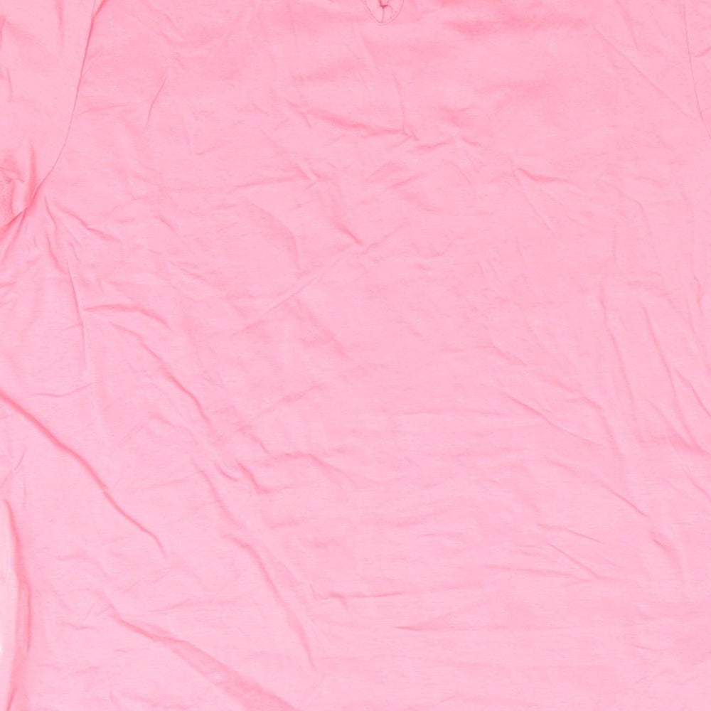 Florence and Fred Girls Pink  Cotton Basic T-Shirt Size 11-12 Years Round Neck  - Bubble Gum Pink