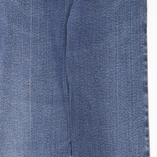 Afibel Womens Blue  Cotton Straight Jeans Size 12 L28 in Regular