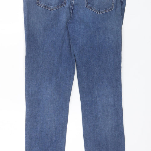 NEXT Womens Blue  Cotton Skinny Jeans Size 16 L26 in Regular