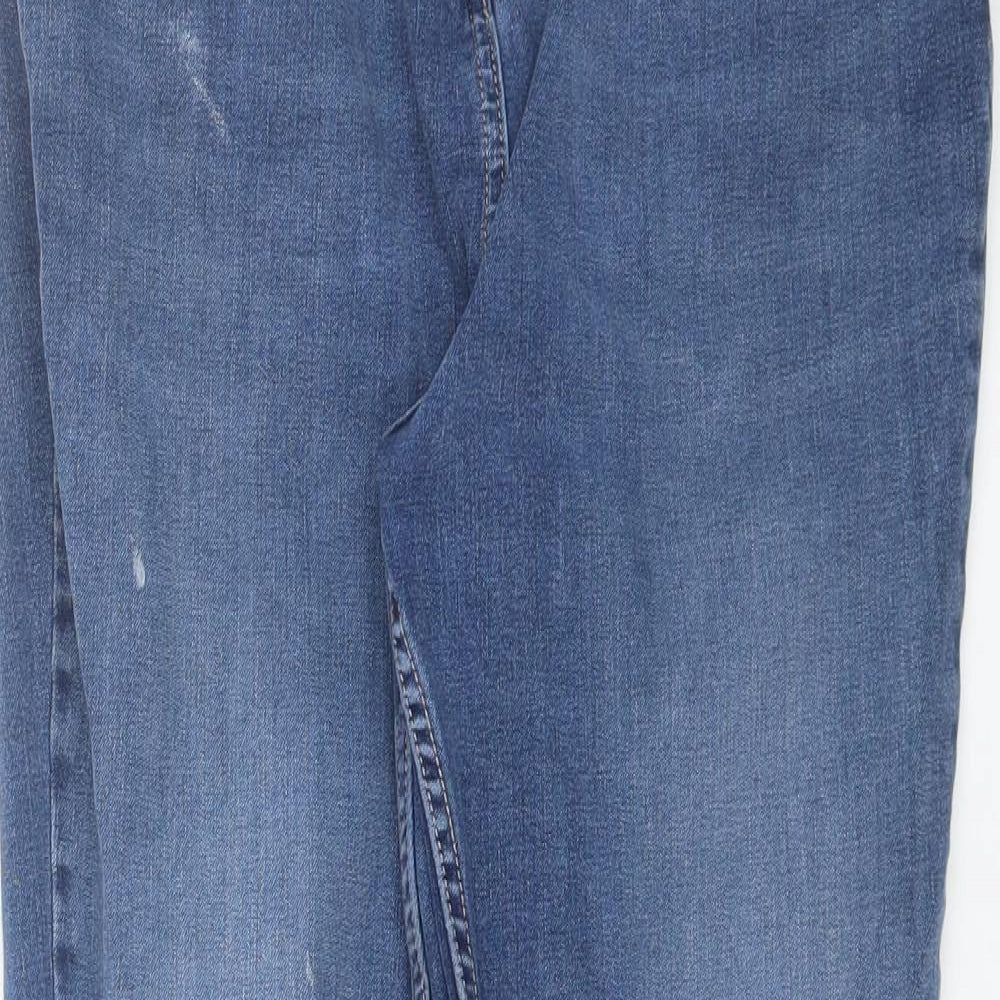 NEXT Womens Blue  Cotton Skinny Jeans Size 16 L26 in Regular