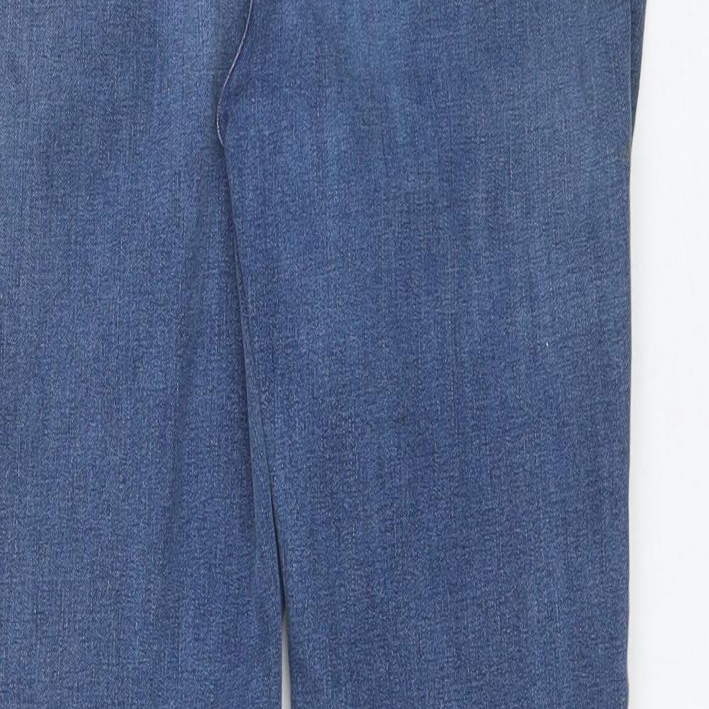 NEXT Womens Blue  Cotton Skinny Jeans Size 16 L26 in Regular