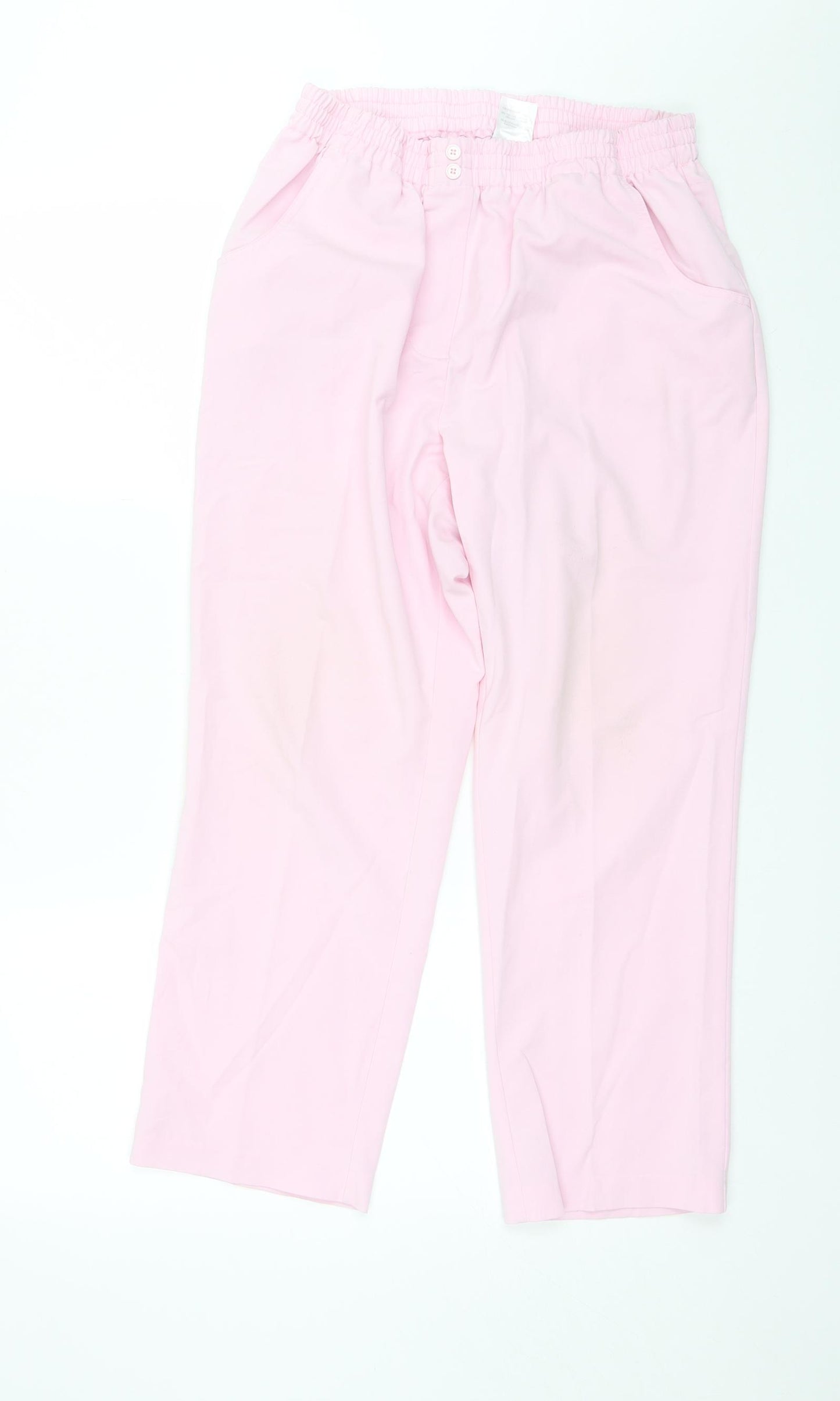 Ocealis Womens Pink  Polyester Trousers  Size 16 L25 in Regular