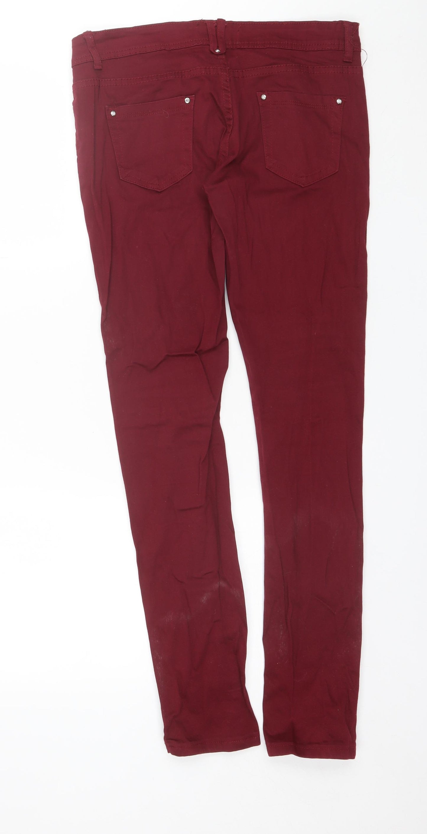 Vs. Miss Womens Red  Cotton Skinny Jeans Size 14 L30 in Regular