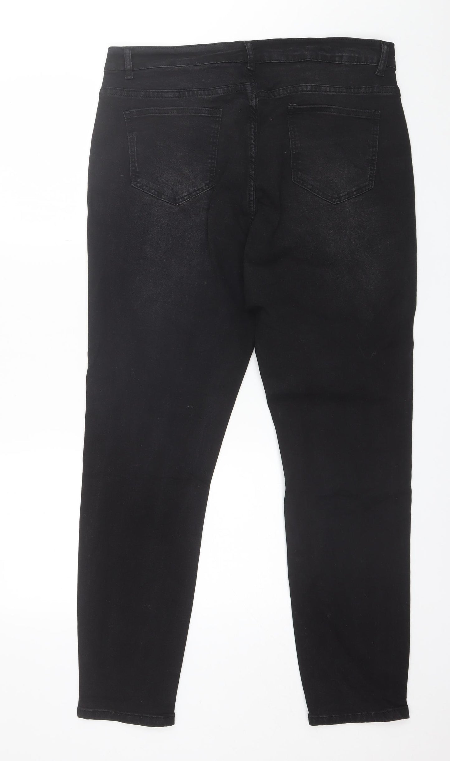 SheIn Womens Black  Cotton Skinny Jeans Size 2XL L28 in Regular