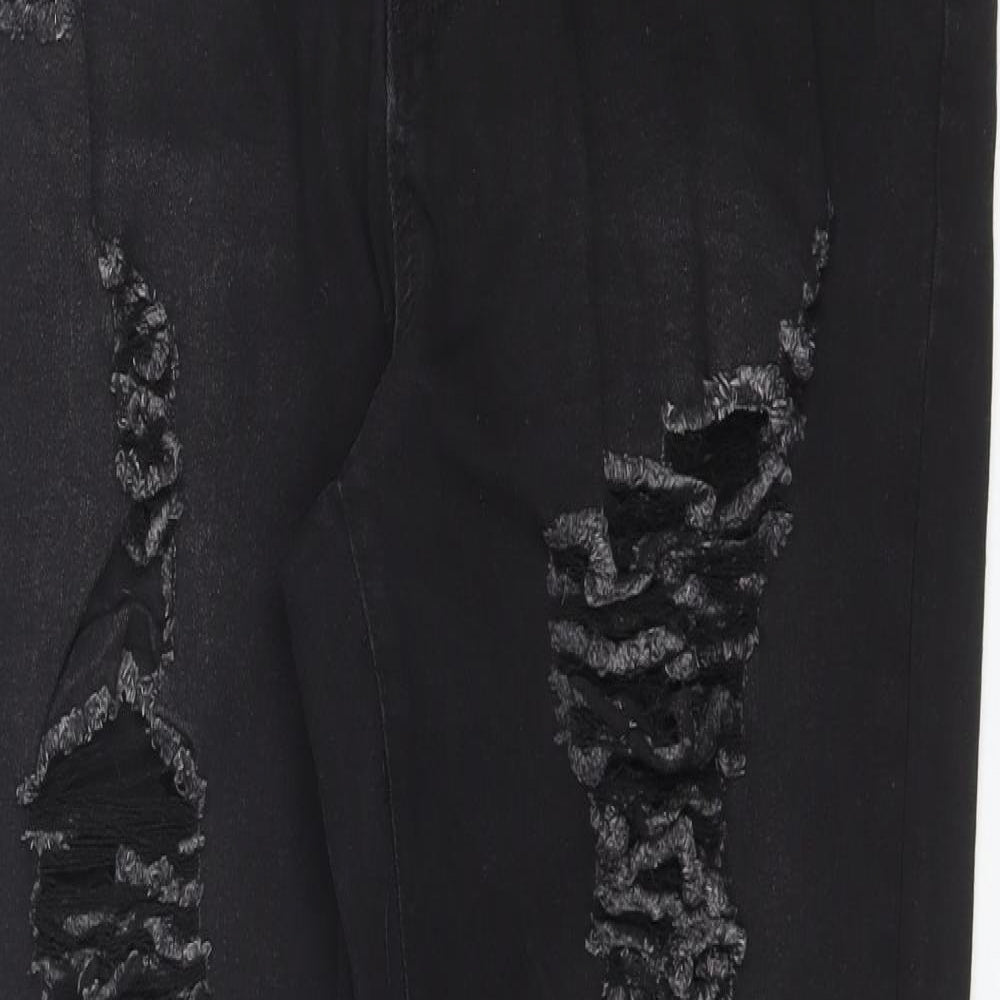 SheIn Womens Black  Cotton Skinny Jeans Size 2XL L28 in Regular