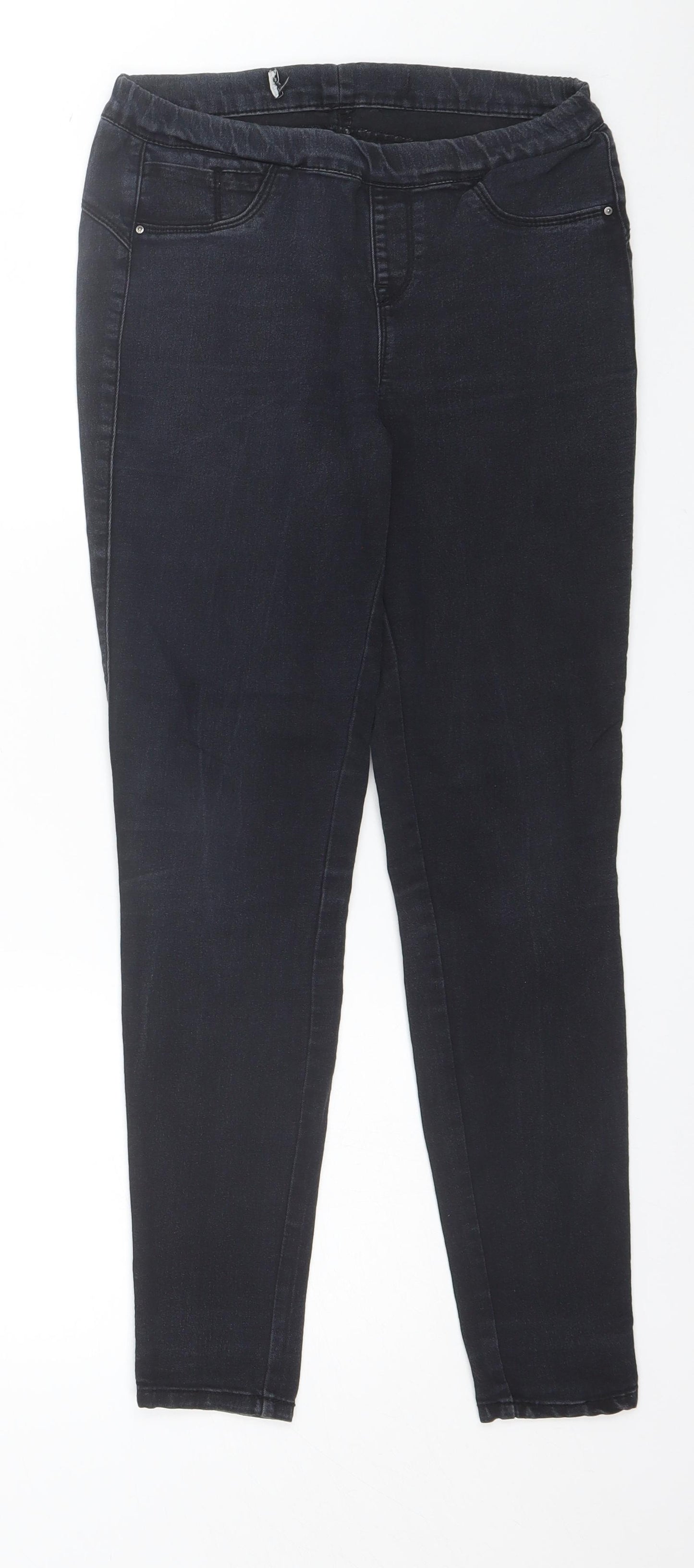 Denim Co Womens Black  Cotton Jegging Jeans Size 8 L26 in Regular