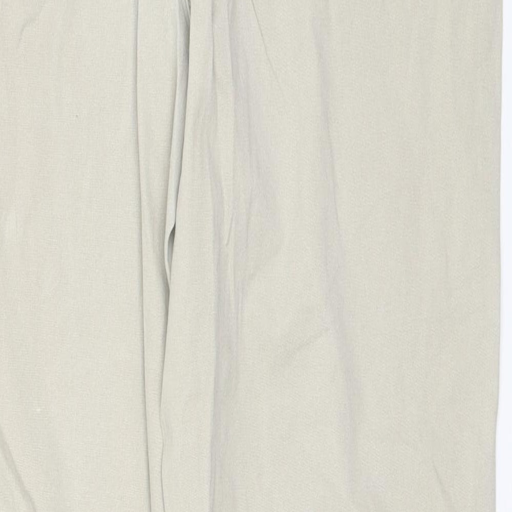Papaya Womens Beige  Cotton Trousers  Size 12 L26 in Regular