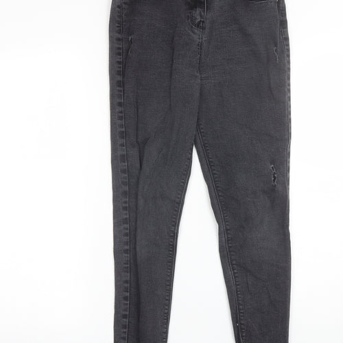Matalan Girls Black  Cotton Skinny Jeans Size 12 Years  Regular