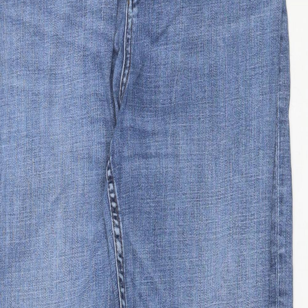 NEXT Womens Blue  Cotton Straight Jeans Size 14 L29 in Regular