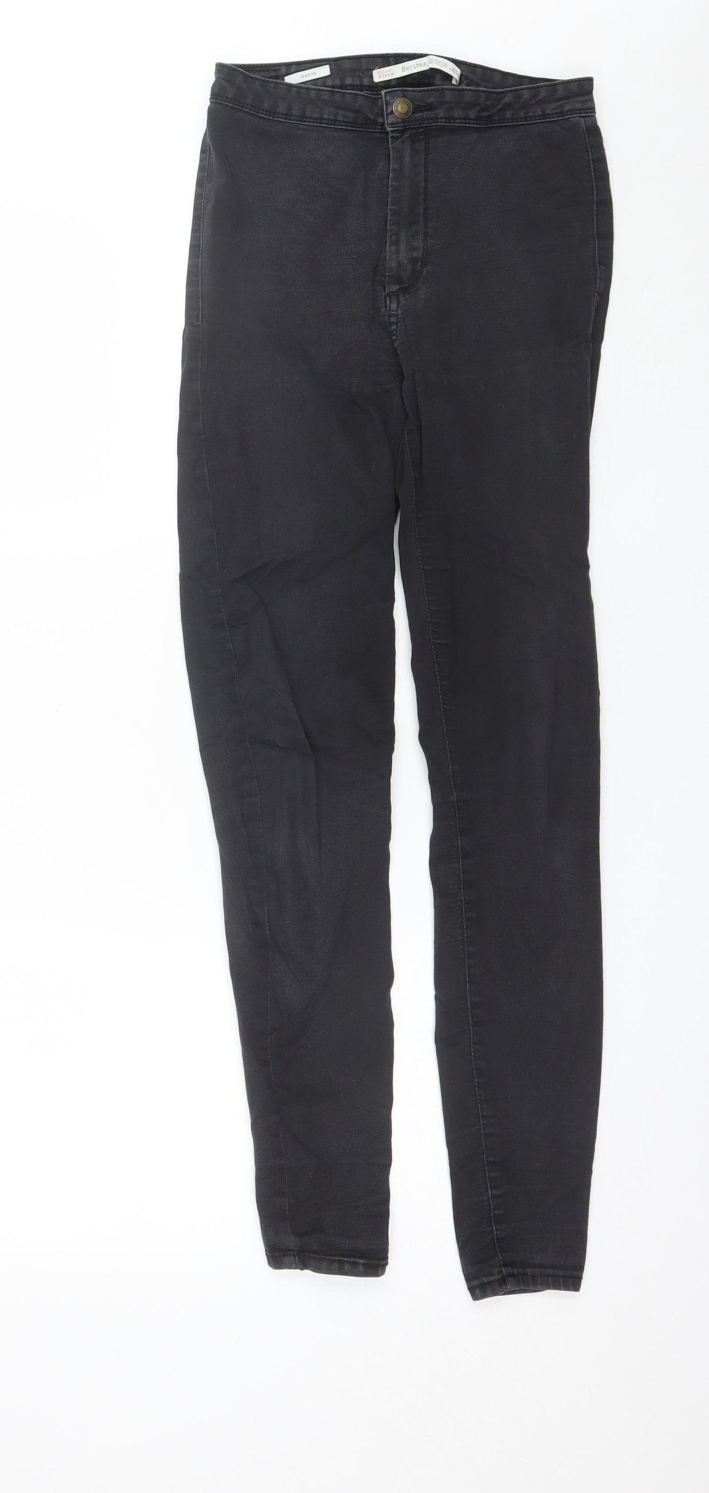 Berska Womens Black  Cotton Jegging Jeans Size 8 L28 in Regular