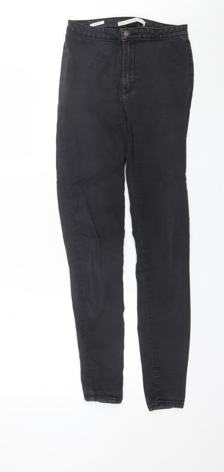 Berska Womens Black  Cotton Jegging Jeans Size 8 L28 in Regular