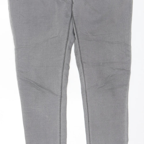 Denim CO. Womens Grey  Cotton Skinny Jeans Size 14 L28 in Regular