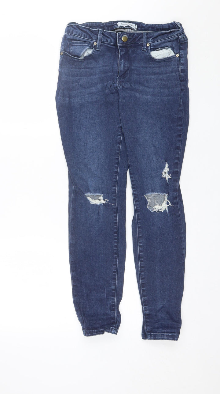 Just Fabulous Womens Blue  Cotton Skinny Jeans Size 27 in L27 in Regular