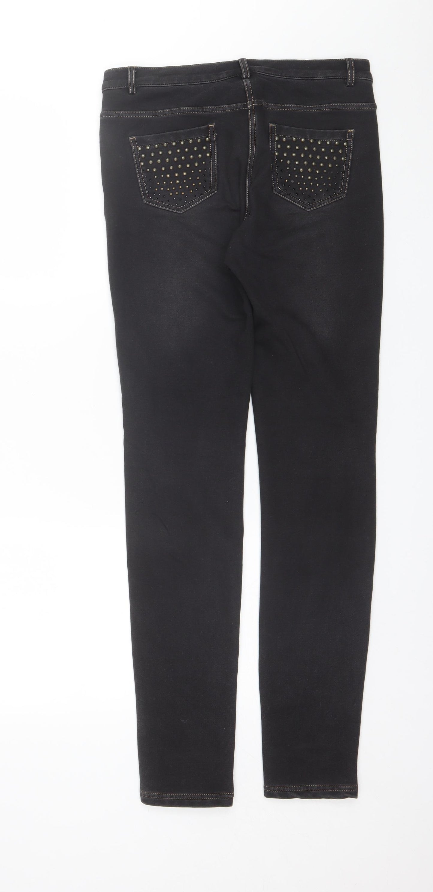 Cristina Womens Black  Cotton Blend Skinny Jeans Size 10 L30 in Regular
