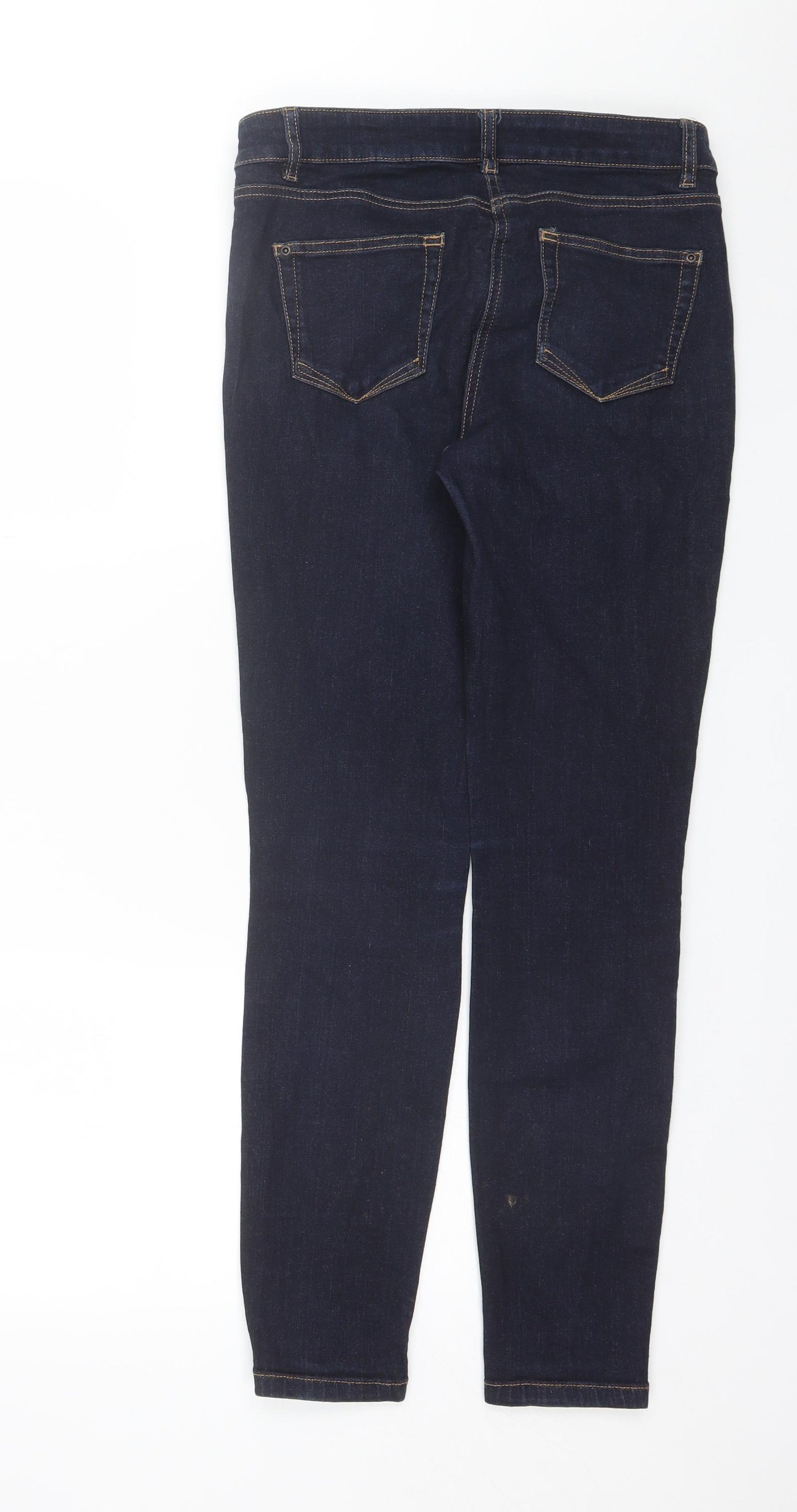 NEXT Womens Blue  Cotton Skinny Jeans Size 8 L28 in Regular
