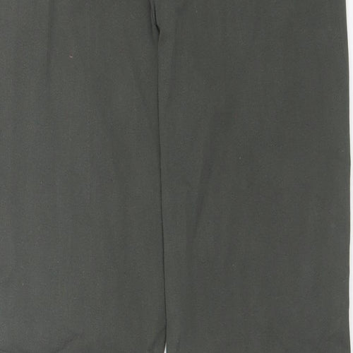 Marks and Spencer Womens Green  Cotton Blend Trousers  Size 30 in L25 in Regular