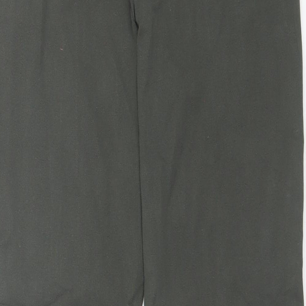Marks and Spencer Womens Green  Cotton Blend Trousers  Size 30 in L25 in Regular