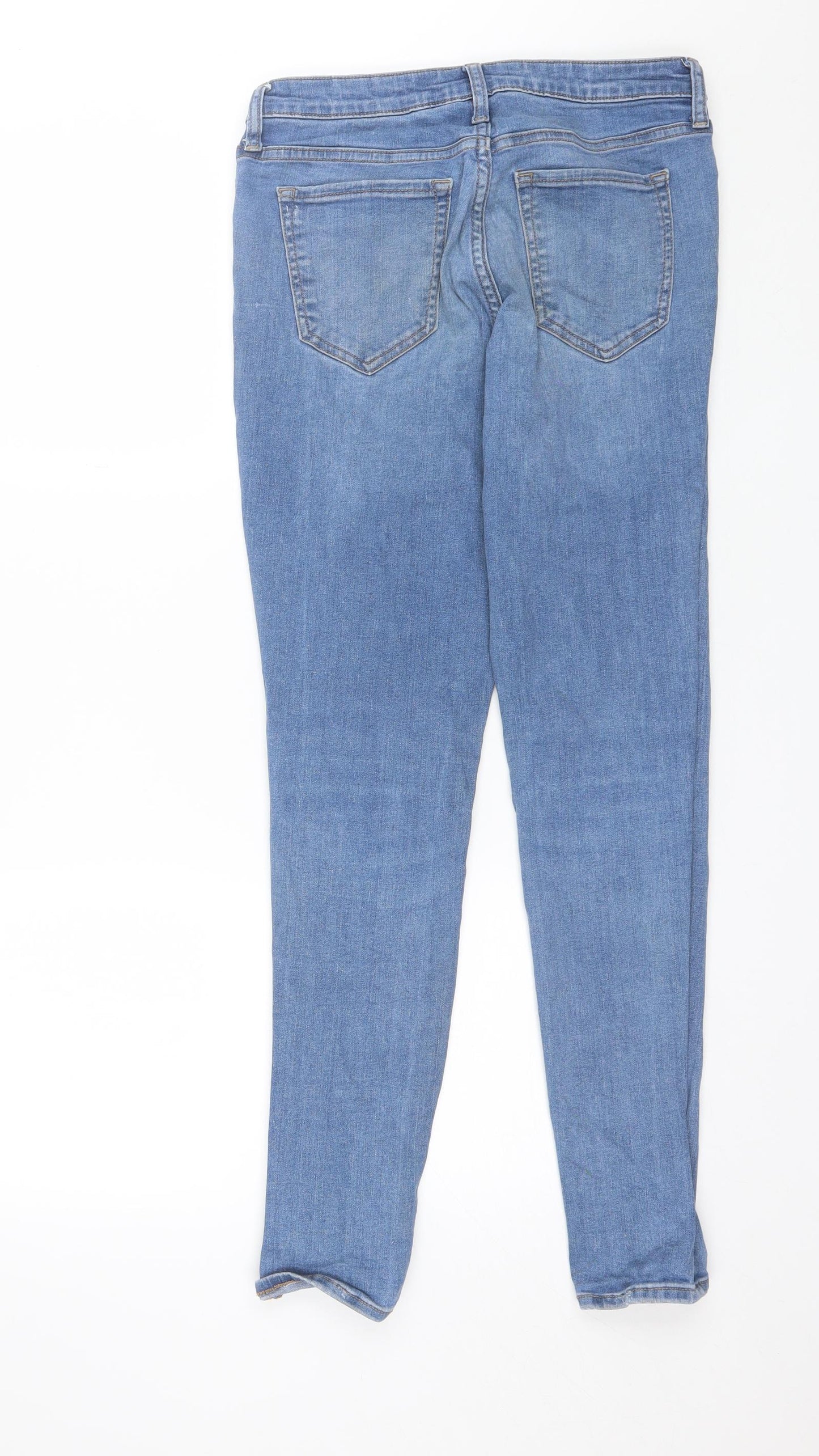 Gap Womens Blue  Cotton Skinny Jeans Size 12 L29 in Regular