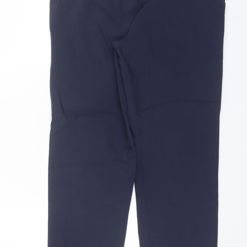 Topshop Womens Blue  Cotton Blend Capri Trousers Size 6 L24 in Regular