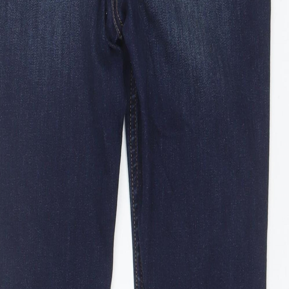 NEXT Womens Blue  Cotton Straight Jeans Size 10 L27 in Regular