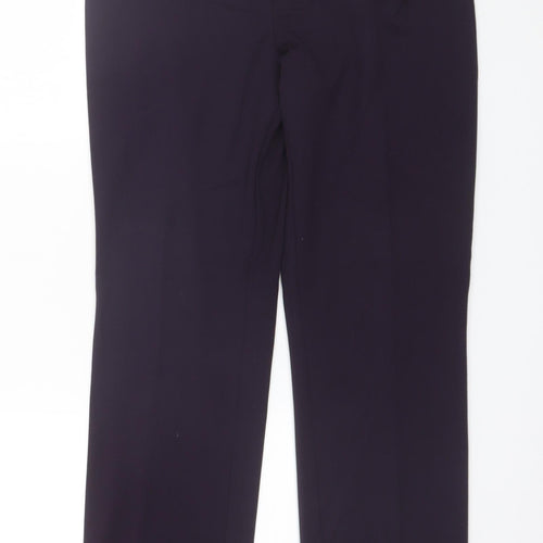 Monsoon Womens Purple  Polyester Dress Pants Trousers Size 12 L27 in Regular