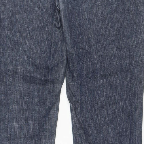 Marks and Spencer Womens Blue  Cotton Bootcut Jeans Size 14 L25 in Regular  - Short length