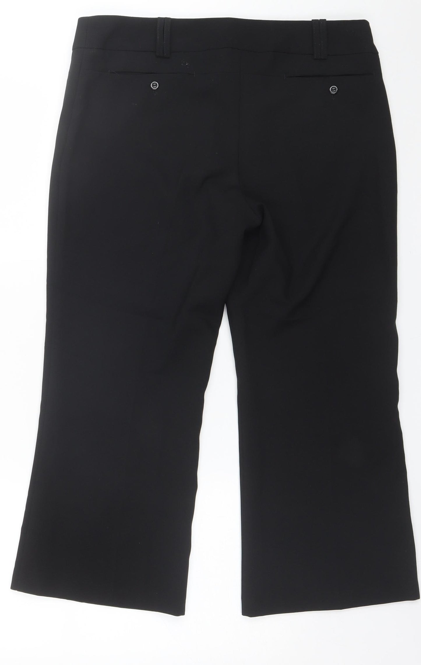 MK One Womens Black  Polyester Dress Pants Trousers Size 34 in L22 in Regular
