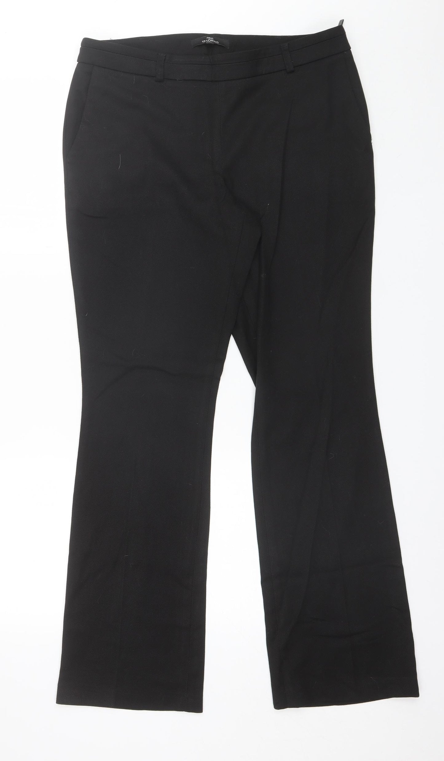 NEXT Womens Black  Polyester Dress Pants Trousers Size 12 L30 in Regular