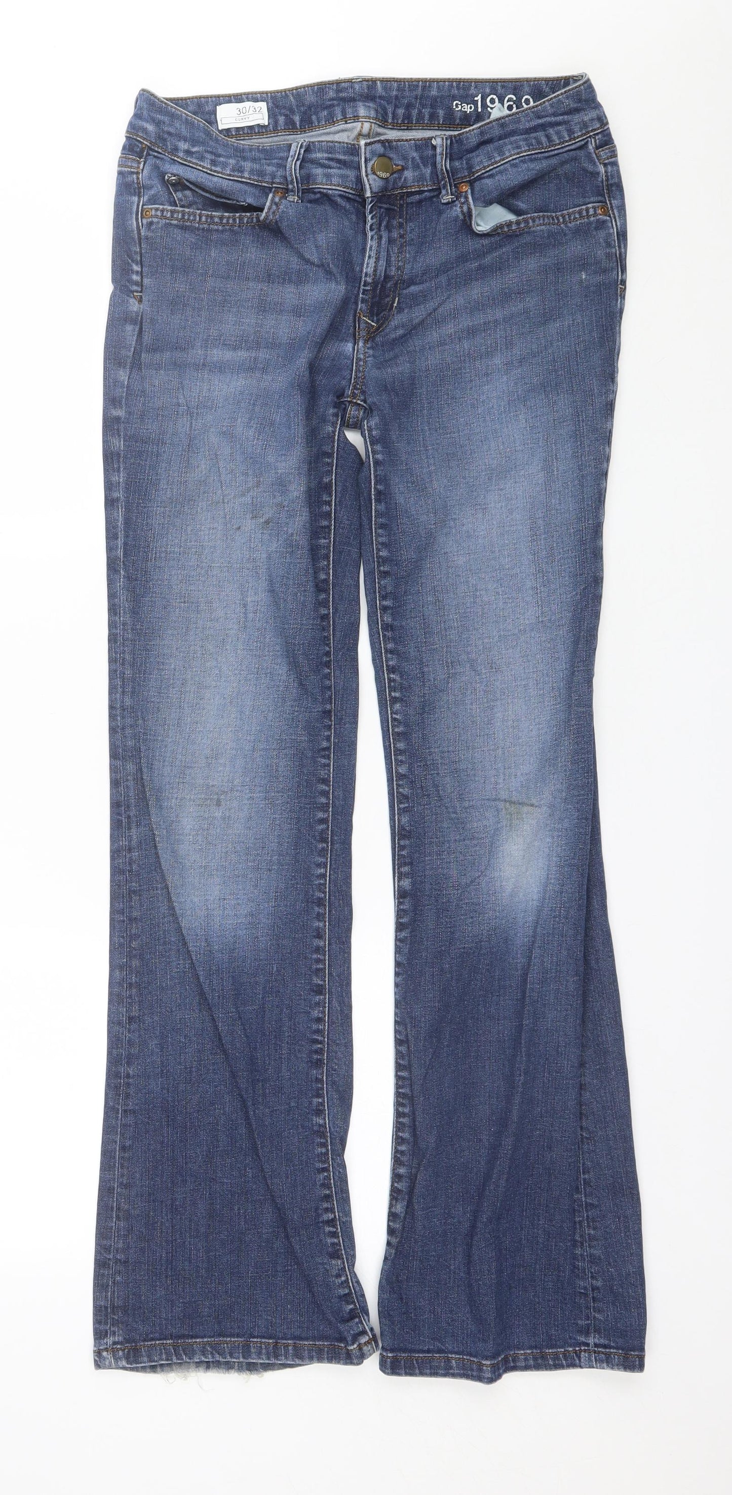 Gap Womens Blue  Cotton Bootcut Jeans Size 30 in L30 in Regular