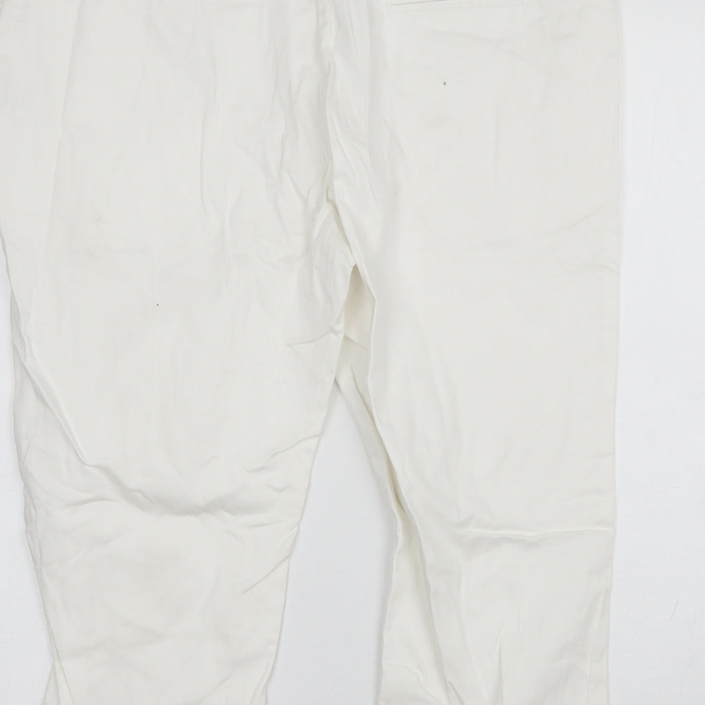 Just Elegance Womens White  Cotton Cut-Off Shorts Size 18 L19 in Regular