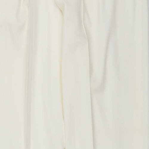 Marks and Spencer Womens Ivory  Polyester Dress Pants Trousers Size 14 L29 in Regular