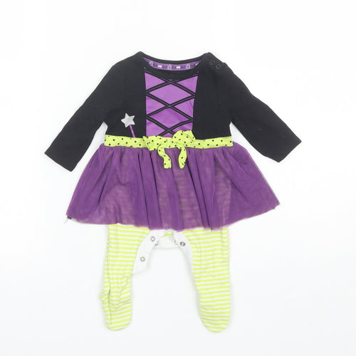 F&F Baby Purple  Cotton Babygrow One-Piece Size 0-3 Months